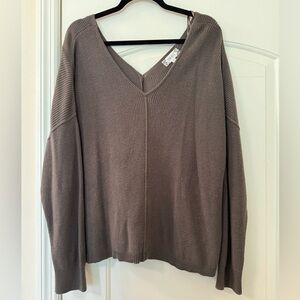 Brown Button Back Sweater